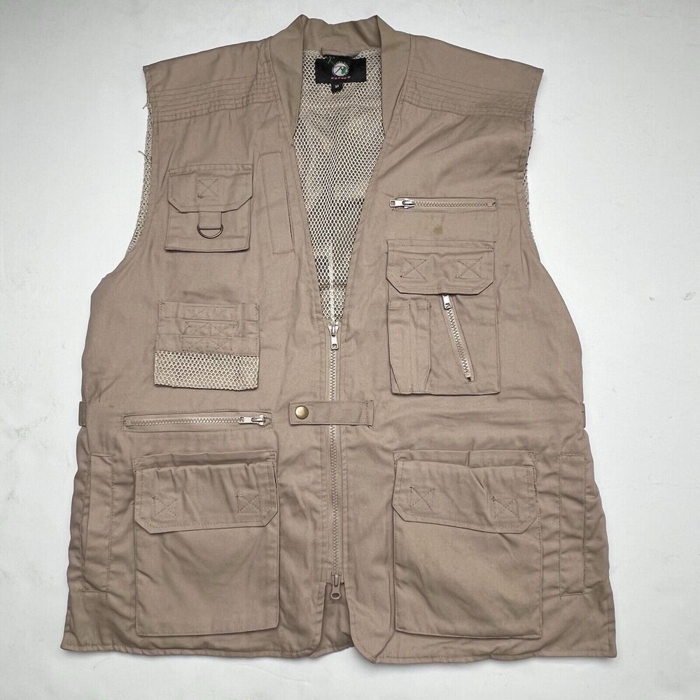 Rothco Vented Khaki Survival Travel Vest Fishing Hunting Camping Medium